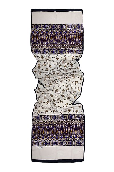 Sarar Women's Pearl Silk Patterned Scarf-Shawl 45x180 Cm