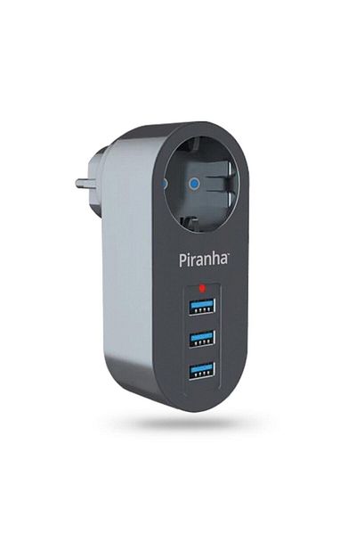 Piranha 3 USB Thermal Surge Protected Socket - 3385