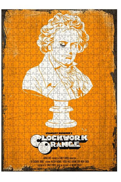 Tablomega Wooden Puzzel Clockwork Orange Automatic Orange 500 Pieces 50*70 Cm
