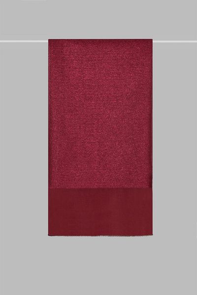 ARMANDA Red Evening Dress Shawl with Stone Detail