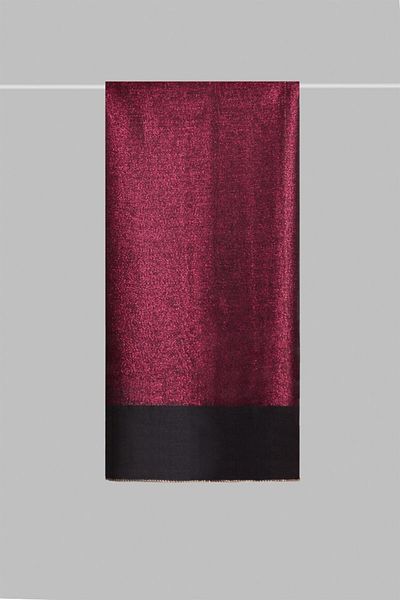 ARMANDA Evening Dress Shawl with Stone Edge Black Red