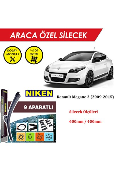 MeyZone Renault Megane 3 Ön Cam Silecek Takımı (2009-2015)