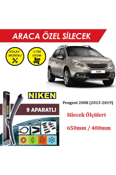 MeyZone Peugeot Pejo 2008 Ön Cam Silecek Takımı (2013-2019 )