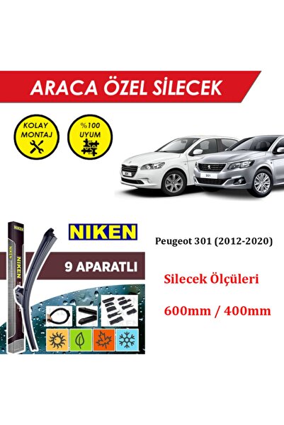 MeyZone Peugeot Pejo 301 Ön Cam Silecek Takımı (2012-2020)