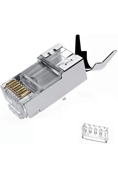 MOLIX 1 Adet Cat 7 Konnektör Rj45 Cat7 2 Parça Metal Korumalı Rj45 Bitiş Ftp 8p8c Modüler Ağ Fiş Konnektör