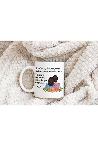 Partini Tasarlat Kız Kardeş - Söz Baskılı Kupa Bardak - Pt114