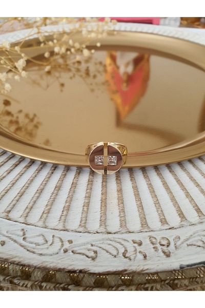 Trendy Butik خاتم التماثل من حجر الزركون