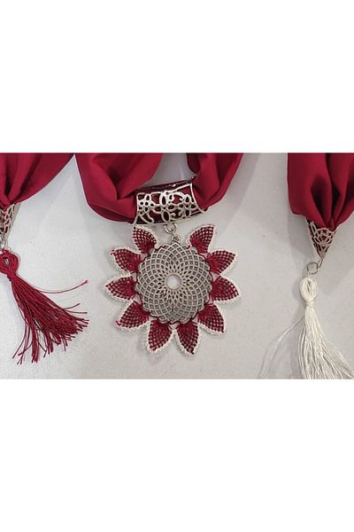 Kevser nur tuhafiye Needle Embroidered Scarf