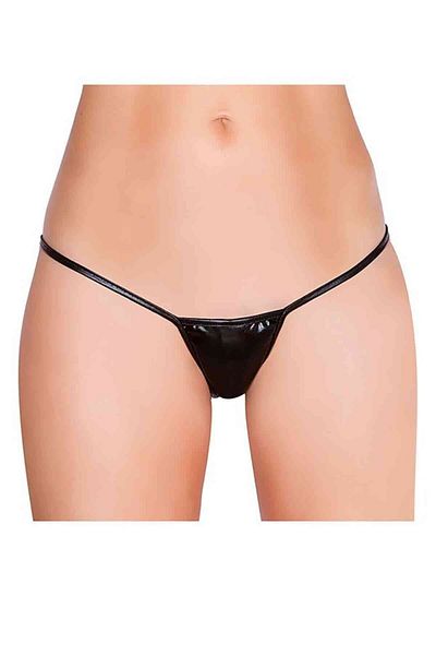 Tina Wear 80998 Women's Black Leather String