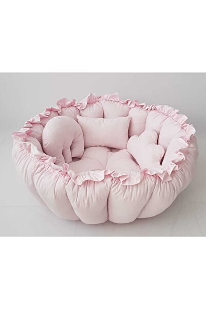 Genel Markalar Uyku Ve Oyun Minderi Pamuk Kumaş Yuvarlak