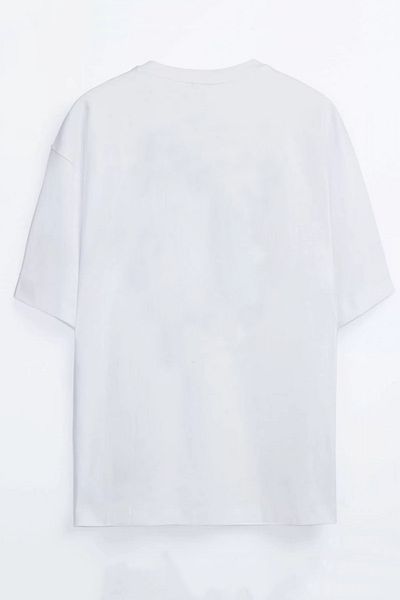 Harmandar ? Anime Akatsuki Itachi Printed Unisex Λευκό μπλουζάκι Oversize