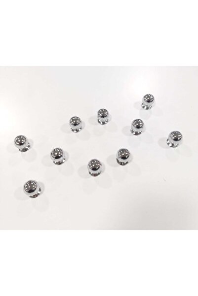 ARON (10 Adet) Misket Düğme Krom Kulp Mobilya Vestiyer Çekmece Dolap Kulbu Te...