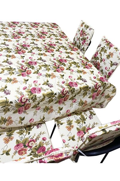 Vip Home Concept Set de 6 bucăți de perne pentru scaun și husă de masă cu spătar mare