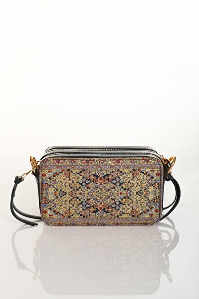 MOTTİF İSTANBUL Dokuma Deri Detaylı Kadın Omuz Çapraz Çanta Mottif Istanbul Otantik 1070