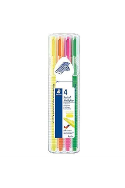 Staedtler 362 Sb4 Triplus Textsurfer Triangular Highlighter مختلط الألوان 4'