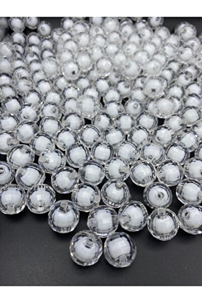 Hedef Bijuteri خرز نموذج عالمي من الأكريليك الشفاف 16 مم مع خرز بالداخل، مجوه...