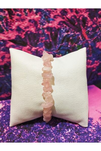 Mıçı Doğal Taş Bileklik Kırık Taş (pembe Kuvars)