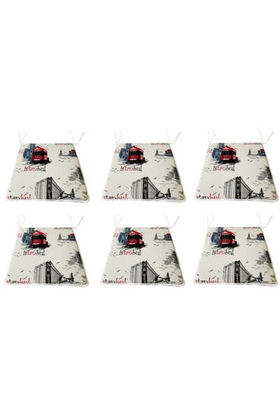 Vip Home Concept Μαξιλάρι καρέκλας Eco 6 τεμαχίων Μαξιλάρι κήπου με κορδόνια ...