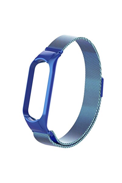 Ally Mobile Xiaomi Mi Band 5 Metal Kayış Kordon Milano Loop Mavi
