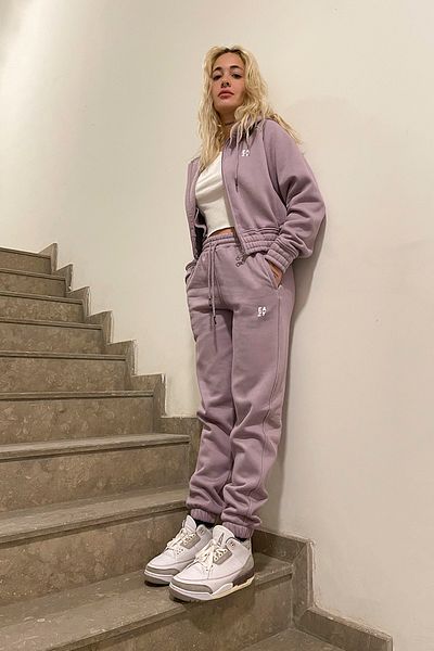 Eazy Co Set de trening de iarnă premium elastic liliac deschis de bază pentru femei
