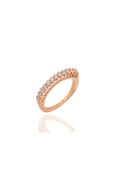 Doğan Silver Gümüş Rose Zirkon Taşlı Yüzük Dgn21210