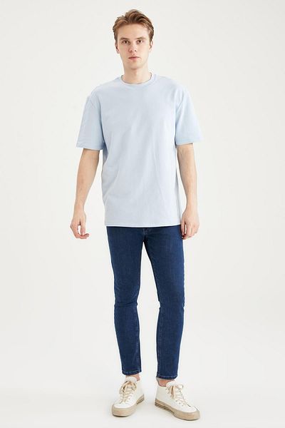 DeFacto Tricou cu mânecă scurtă, 100% bumbac, cu decor confortabil
