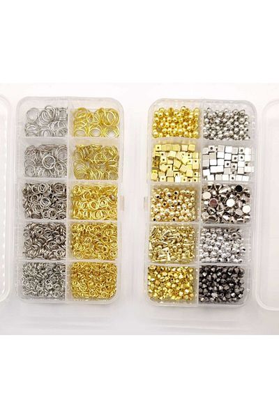 yiğit aksesuar 2500 Piece Spacer Jewelry Supplies Set