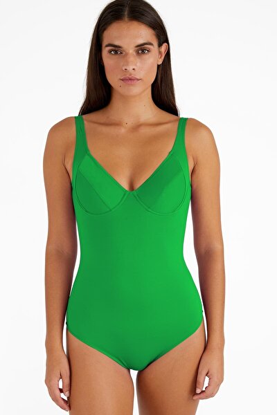 AYYILDIZ Swimsuit - Green - Plain