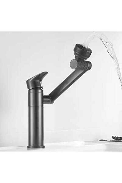 Genel Markalar Siyah Robot Musluk Her Şekle Girebilen Mutfak Lavabo Evye Bata...