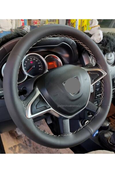 gürler oto kılıf ve aksesuar Dacia Duster Uyumlu Direksiyon Kılıfı Dikmeli So...