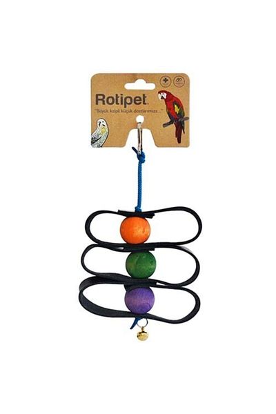 Rotipet لعبة الطيور الجلدية المتعرجة الصغيرة