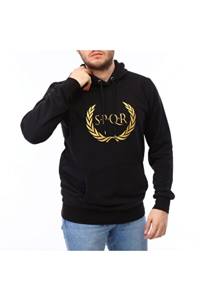 s.p.q.r Чоловічий 100% бавовняний світшот Tılya Чорний