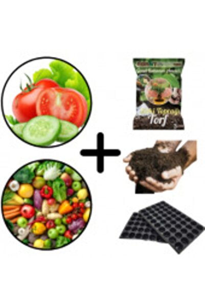 narım Domates-salata-biber-patlıcan-dolam B.60 Adt Tohun+toprak+gübre+viyol