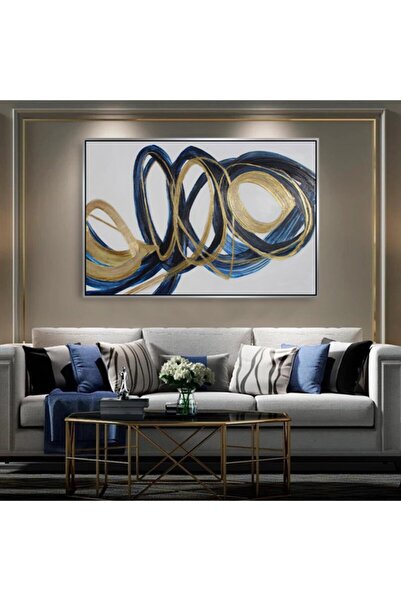 Markazip Gümüş Metal Çerçeveli Kanvas Tablo 70x100cm Lk469-g