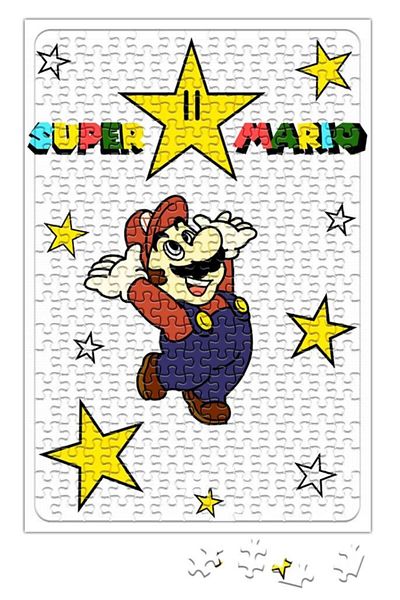 Baskı Dükkanı Super Mario Classica Fanart Puzzle 240 Piece Jigsaw