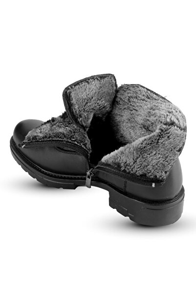 KAPTAN JUNIOR Γνήσιες Δερμάτινες Χειμερινές Ανδρικές Μπότες με Γούνα Εσωτερικά Mfre 230