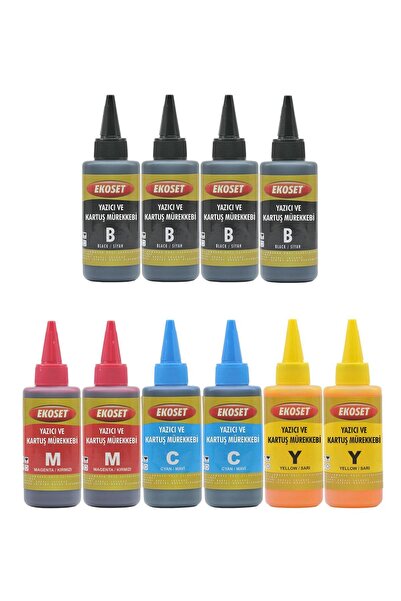 ekoset Brother Dcp-t520w Dcp-t720dw Uyumlu Renkli Muadil Mürekkep 100ml 10'lu...
