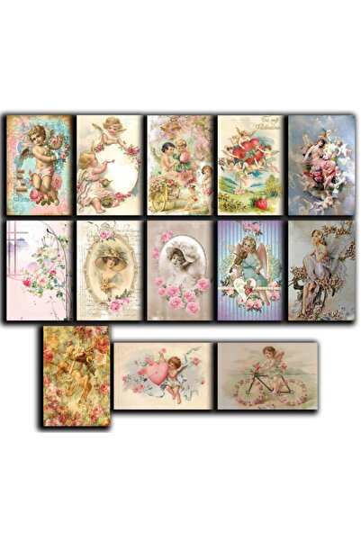 TELLGRAF REKLAM HİZMETLERİ Love Themed Postcard Set (10x15 Cm. With 13 Envelo...
