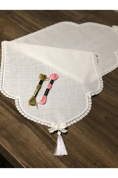 İpekce kanavice Linen Etamine Fabric Runner
