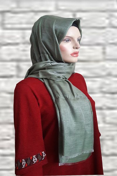 Orkide Green Shiny Shawl