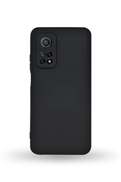 CaseArt Xiaomi Mi 10t Pro Uyumlu Kapak Kamera Korumalı Içi Kadife Lansman Silikon Kılıf - Siyah