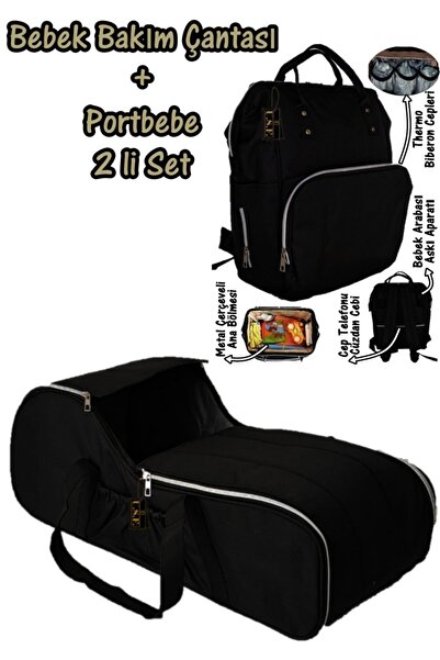 USF Ana Kucağı Puset Bebek Taşıma + Anne Bebek Bakım Çantası Set