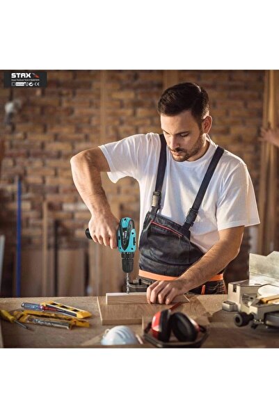 STAXX POWER 24 V 4 Ah Metal Dişli Şanzıman Çift Akülü Şarjlı Vidalama Matkap