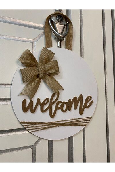 Yumak Dekor Grup Welcome Στολίδι Πόρτας Ξύλινο 30x30 2021-6