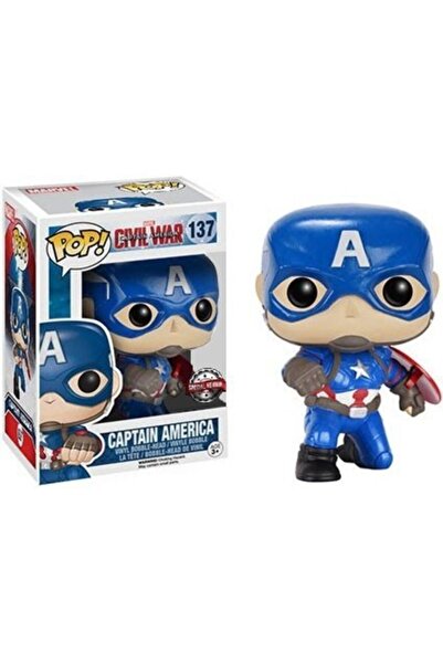 Funko Pop Civil War Captain America Kalkanlı Exclusive Figür Limited Edition Marvel Avengers