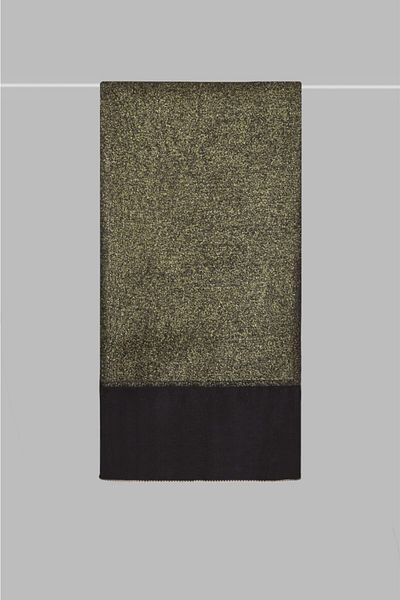ARMANDA Evening Dress Shawl with Stone Edge Black Gold