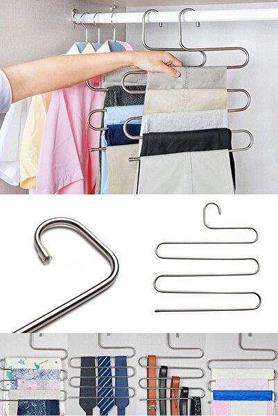 Carat Home 5 Katlı Metal Pantolon Eşarp Askısı Ev.03116.00