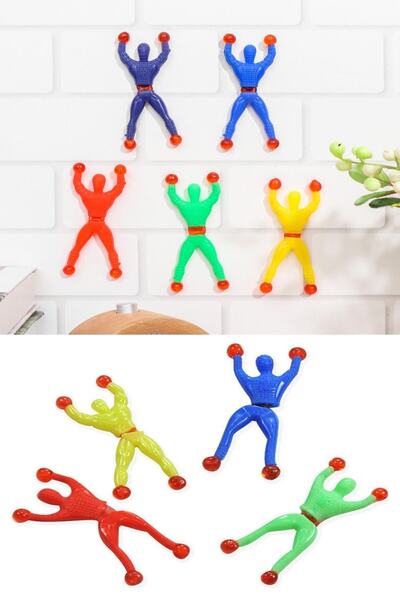 Ax Axentia لعبة سبايدرمان الملتصقة بالزجاج 6 قطع سبايدرمان