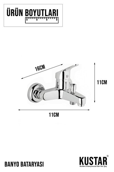 KUSTAR Chrome Mix 3-Piece Bathroom Faucet Set Shower Kitchen Sink Mixer