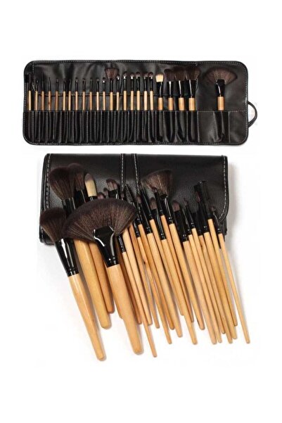 İzla 24’lü Makyaj Fırça Deri Çanta Seti